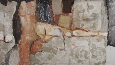 Bruno Freddi dipinti parete con figura
